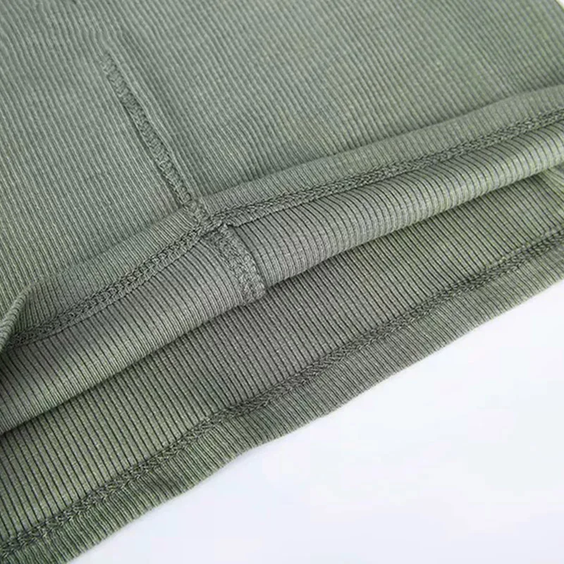 Cor sólida básica com nervuras de malha regata feminina verão vintage sem mangas camis 90s legal meninas streetwear verde macio camisetas