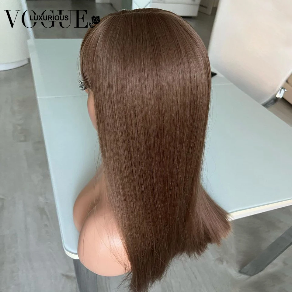 360 Glueless Full Lace Human Hair Wig 13x6 Brown Straight Lace Front Wigs 200% Density Brazilian Human Hair Lace Frontal Wig