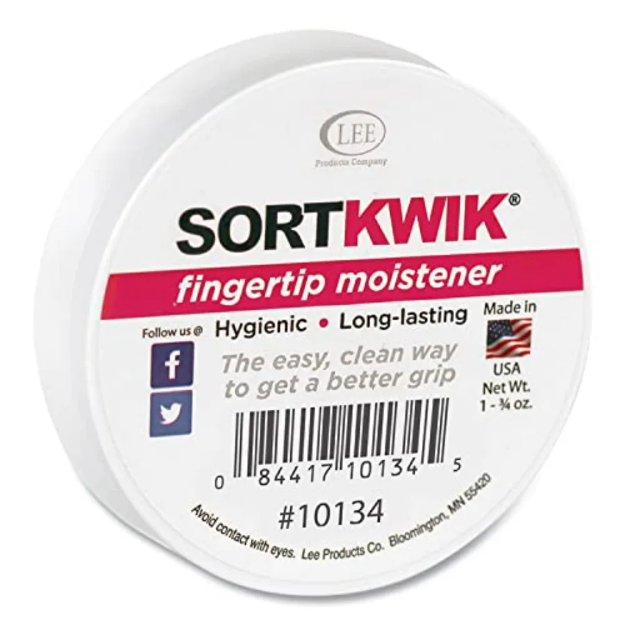 

Sortkwik Fingertip Moistener, 1-3/4-oz. Non-Skid Case [Set of 2]