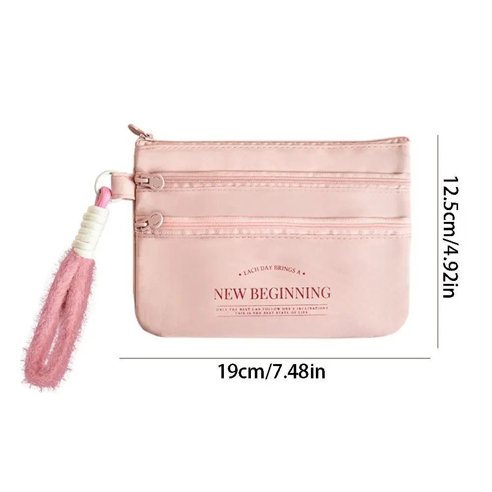 Bolsa de almacenamiento de tarjetas de identificación multifunción de 3 capas, bolsa de billetes de avión portátil impermeable con cuerda, organizador de pasaporte ligero para mujer