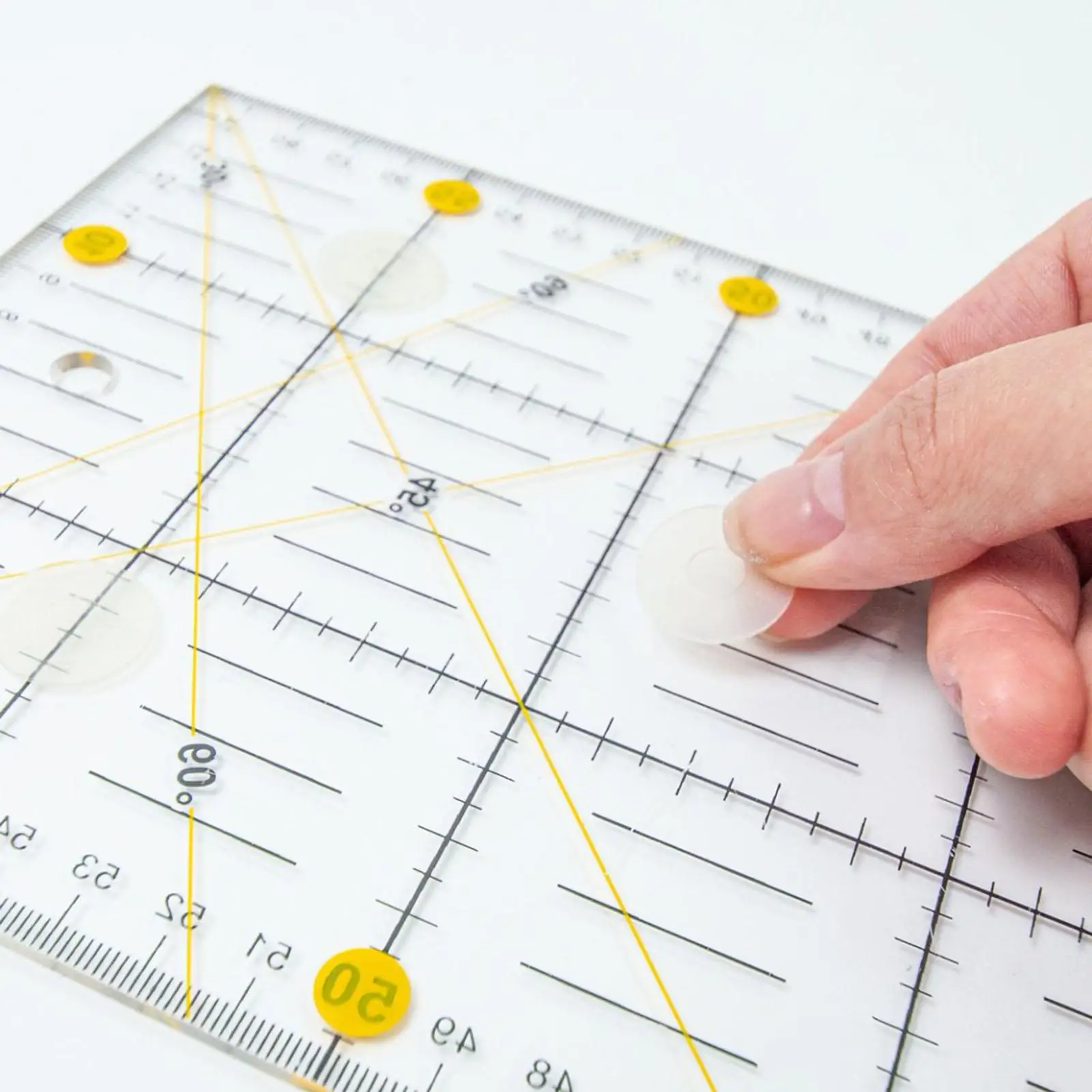 60 Pieces Patchwork Rulers Antiskid Pad Ruler Grip Stickers Portable Lightweight