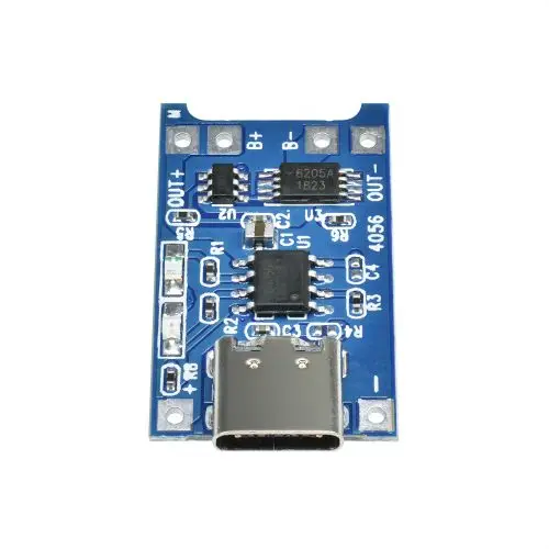 1-10Pcs 5V 1A TYPE-C Micro USB 18650 TC4056A Lithium Battery Charging Board Charger Module with Protection Dual Functions TP4056