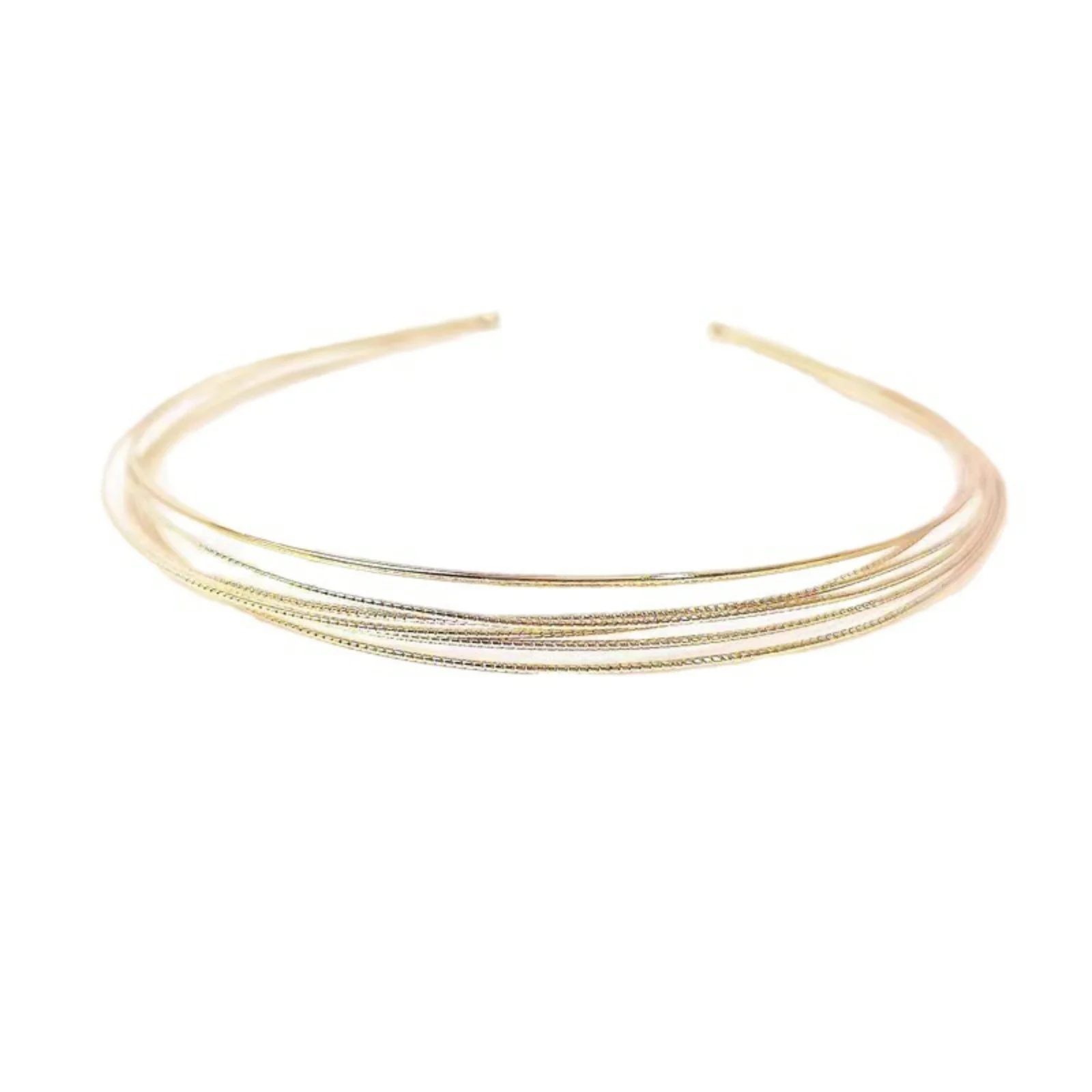 1 fascia multifilo dorata, accessorio per capelli elegante per aggiornamenti, copricapo elegante per donne, perfetto per occasioni speciali