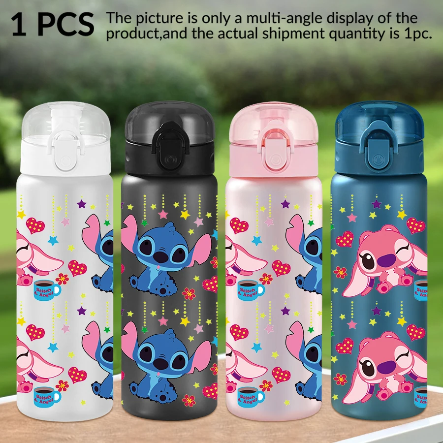 

1Pc Disney Stitch Angel pattern 26oz plastic water bottle outdoor sports water cup birthday/homecoming gift
