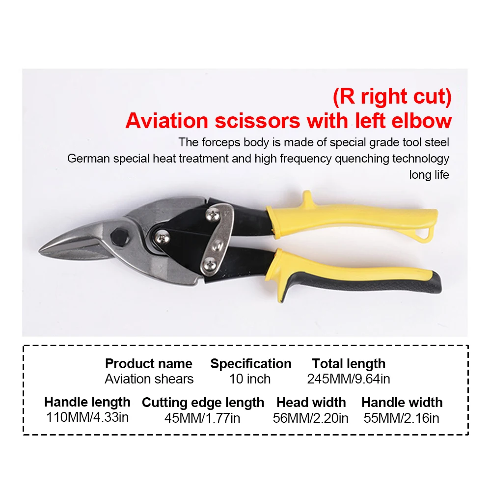 Sheet Metal Snip Aviation Scissor Iron Plate Cut Shear StainlessSteel Integrated Ceiling Household tool industrial industry work