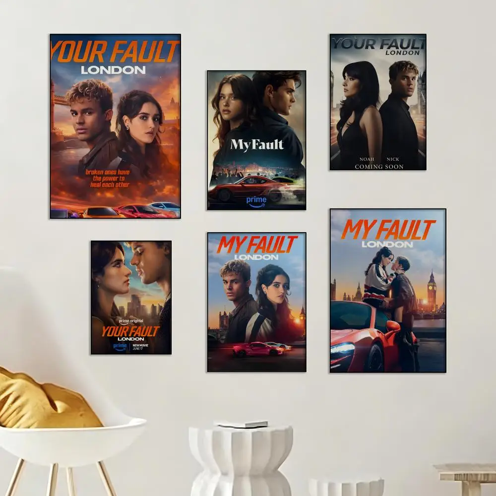 Movie M-My F-Fault L-London Poster Painting Wall Art Home Decoration Print for Living Room Decor Game Room Hot