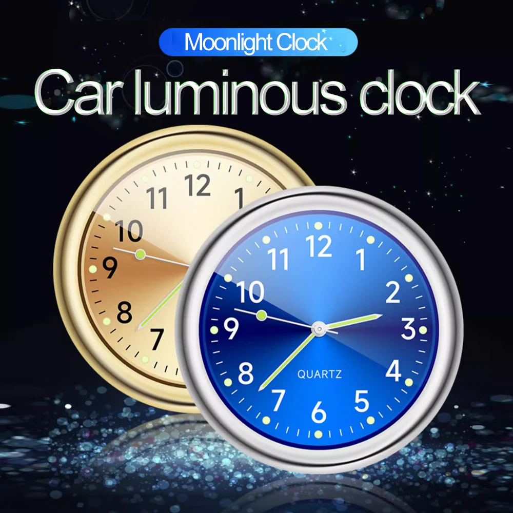 Luminous Auto Gauge Clock Mini Car Air Vent Waterproof Quartz Clock with Clip Air Outlet Watch Clock For Styling Car Accessories