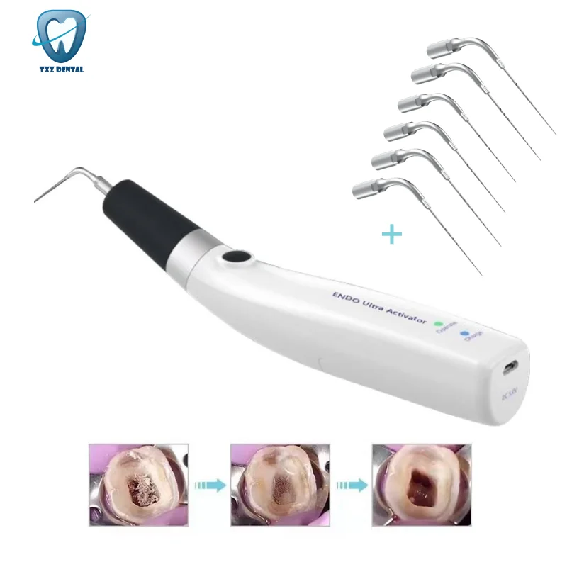 

Wireless Dental Endo Ultra Activator With 6 Irrigator Tips 40-50Khz 1500mAh Efficient Endodontics Activator Dental Equipment