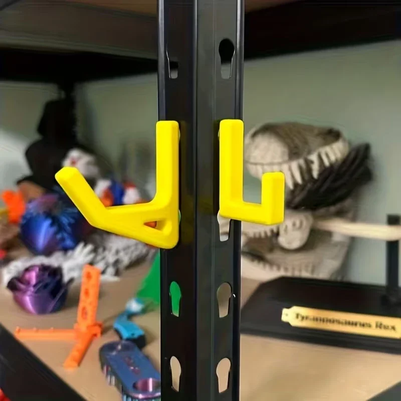 2Pcs Auxiliary Storage Hooks For Shelving 10.3Mm Hole Spacing Heavy Duty Support Hooks Garage Shelf Hardware Fittings