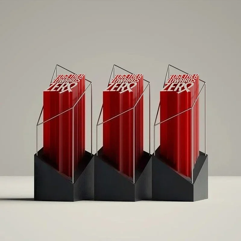 New letter shaped trophy, company annual meeting medal, outstanding employee award, honor, souvenir, customized decoration