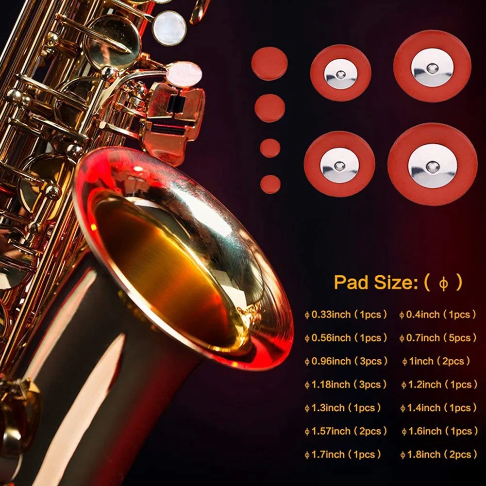 ABVL-20Pcs esteras de corcho para saxofón trompeta Cornet llave de agua escupir y 119 Uds tornillos para saxofón Alto + resortes para saxofón