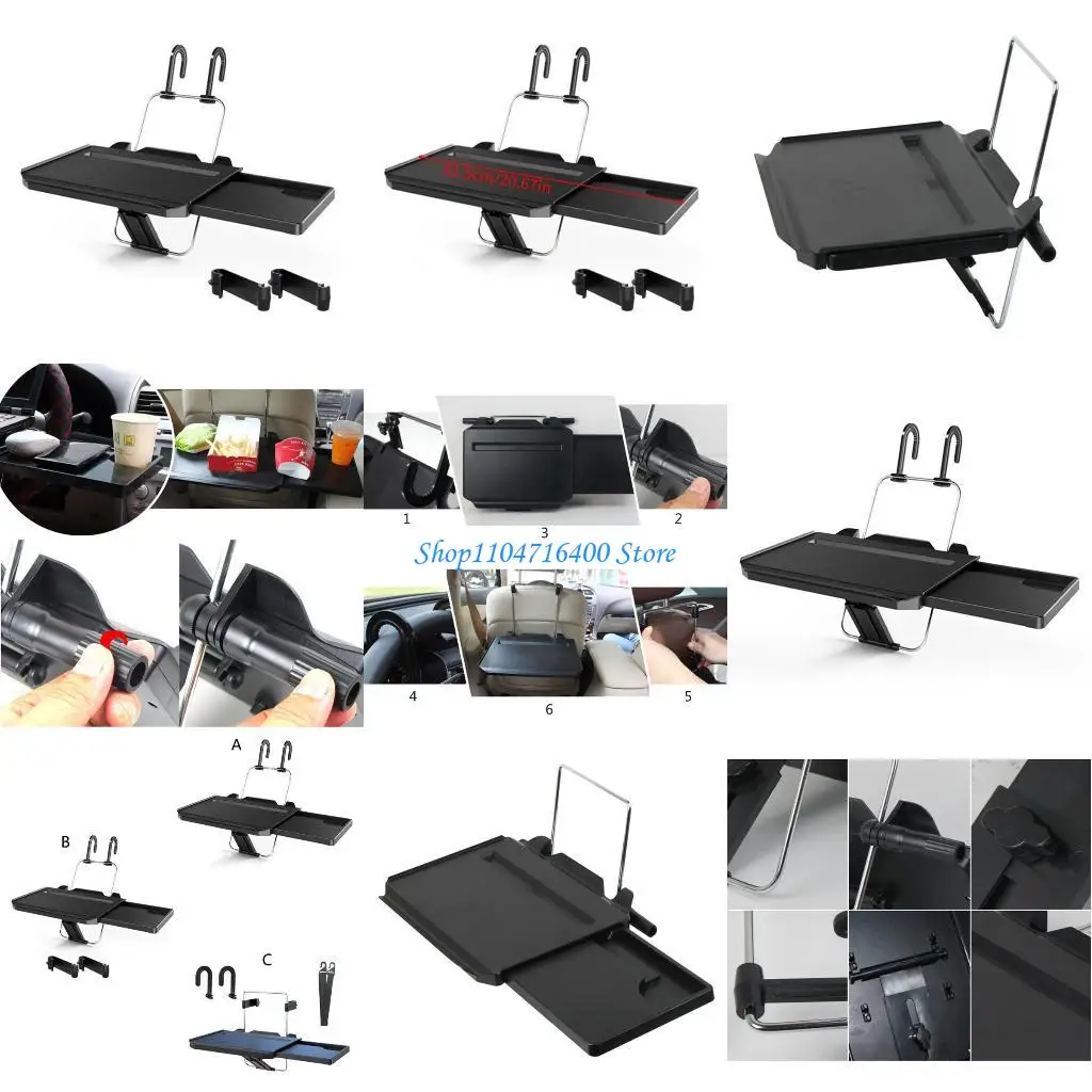 

y1gd Car Foldable Table Tray for Writing Laptop Dining Work Pad Little Desk