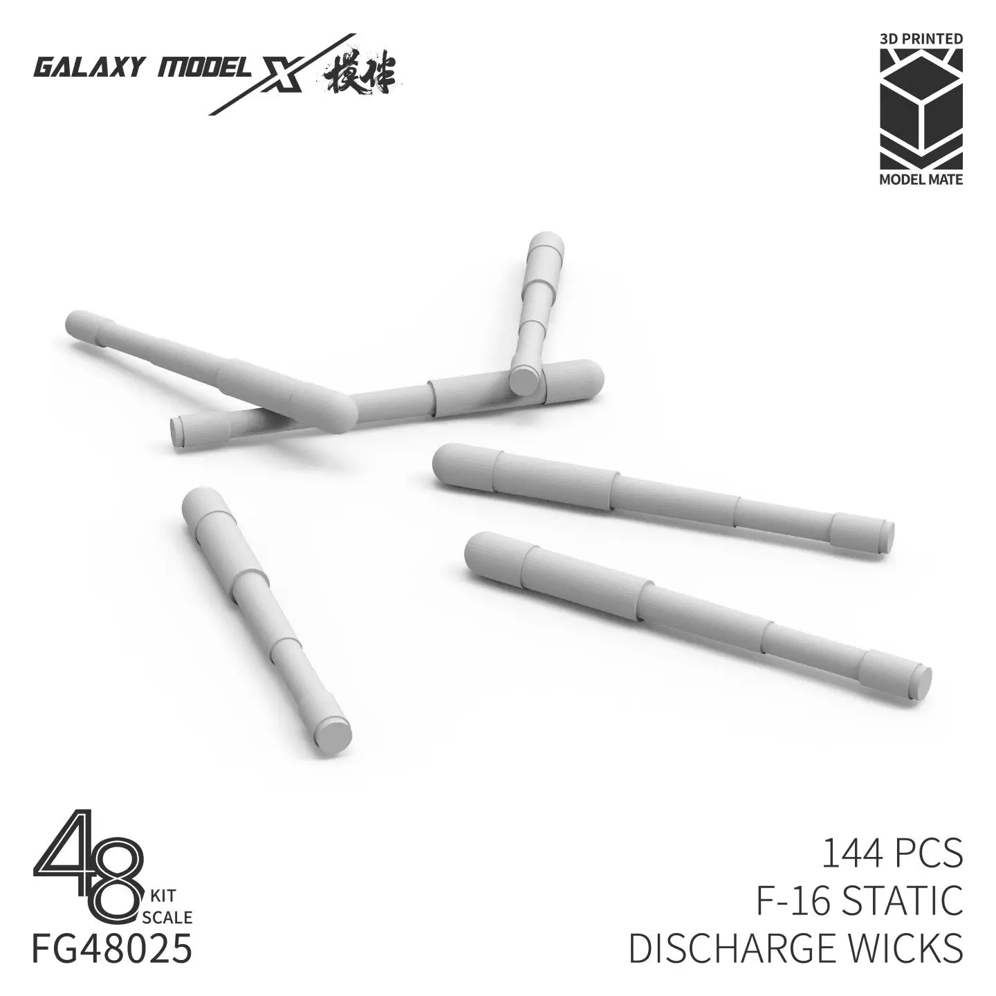 Galaxy FG48025 1/48 Scale F-16 Static Discharge Wicks (144pcs) 3D Printed Model Diorama Hobby Accessories