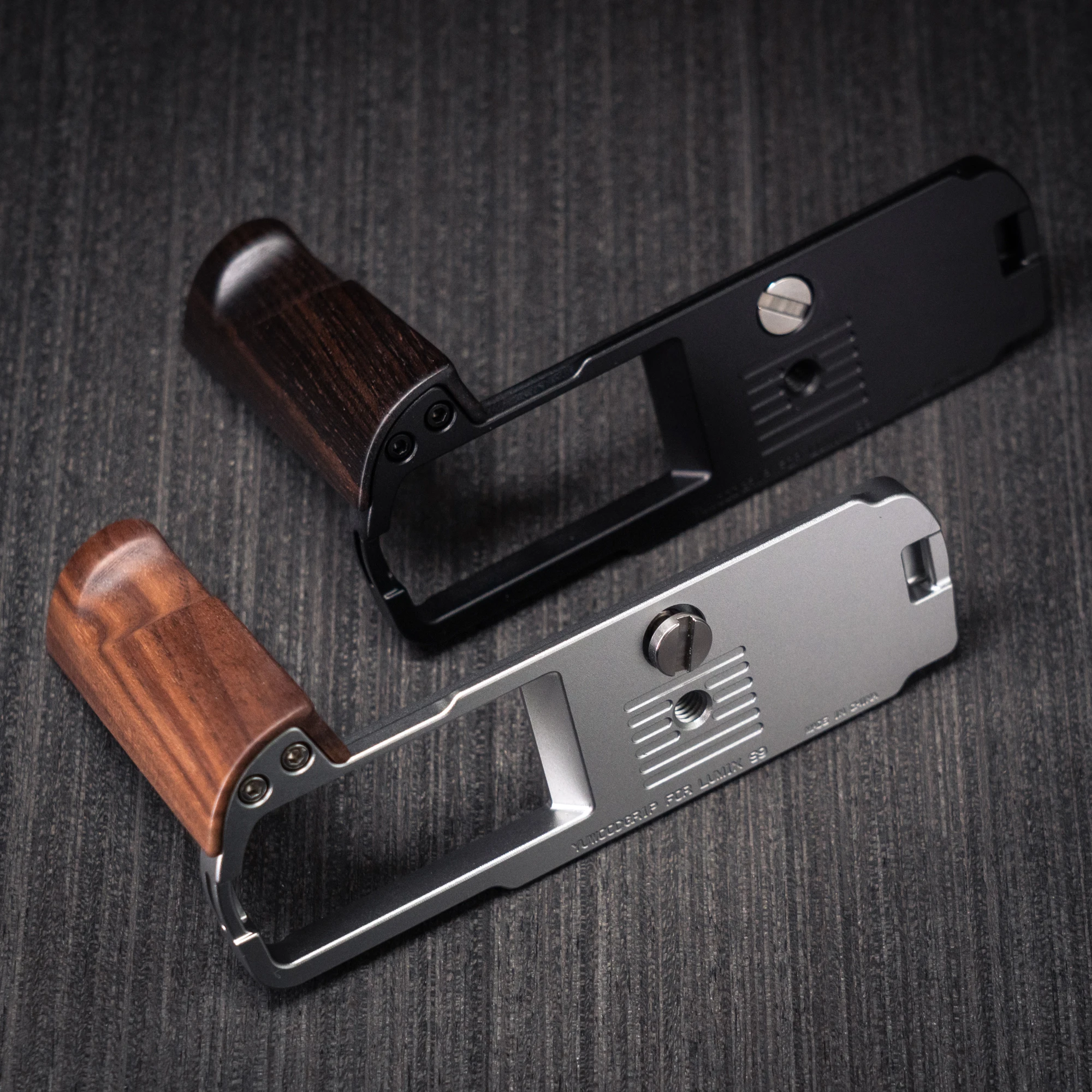 حامل L قبضة اليد الخشبية لكاميرا باناسونيك لوميكس S9 مع حامل لوحة L سريع التحرير خفيف للغاية مع قاعدة من السبائك #4