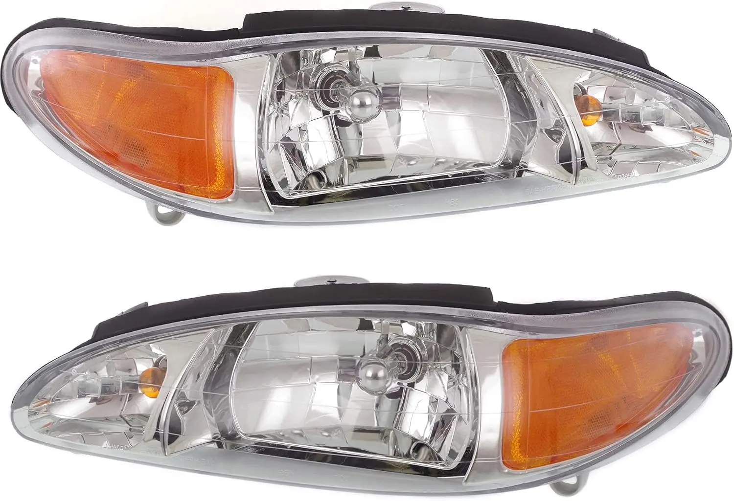 Headlight Assembly for 1997-2002 Escort Halogen Bulbs Included Compatible with Base, LX, SE & Sport Sedan/Wagon Driver and Passe