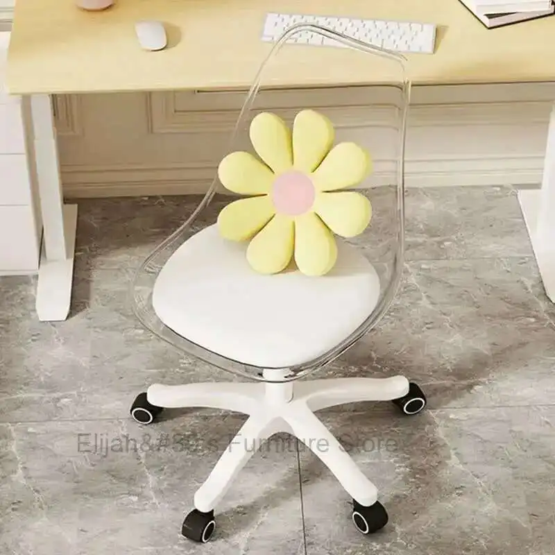 

Computer Back Office Chair Wheels Luxury Study Comfy Gaming Chair Bedroom Home Aesthetic Silla De Oficina Interior Decoration