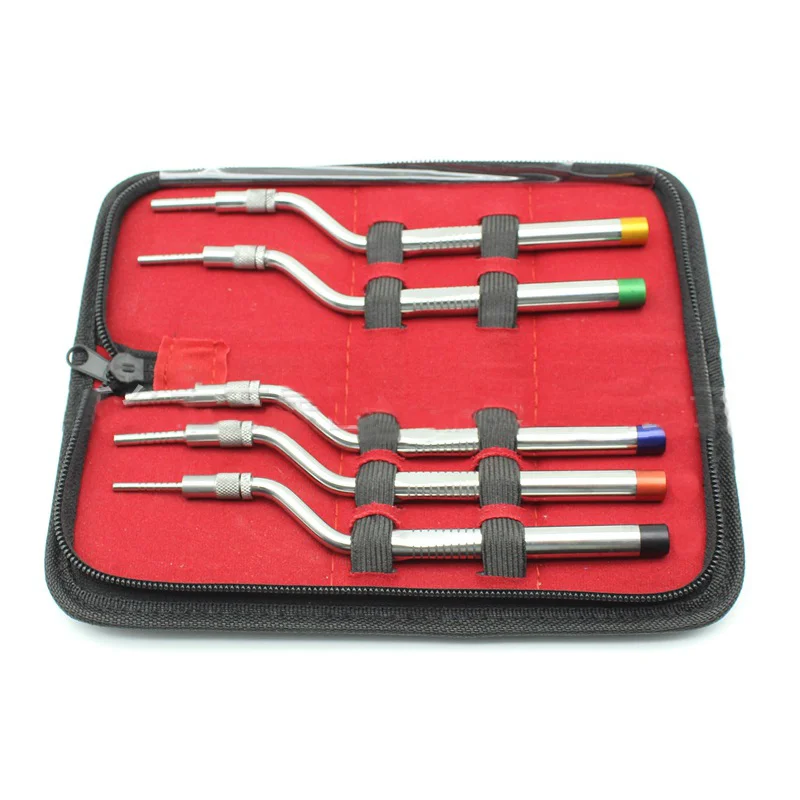 

5pcs/set Dental extraction tool maxillary Sinus Implant Tools Lifting Instruments elbow Straight head With Box Dental Supplies