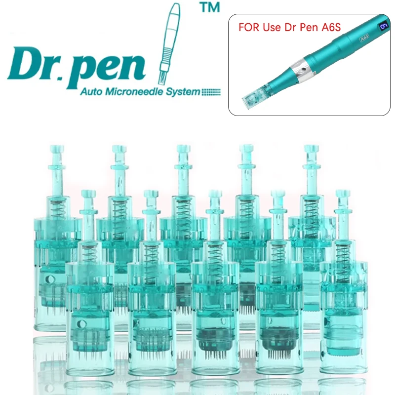 Dr Pen-microagujas para el cuidado de la piel, 5 piezas, Ultima A6S, desechables, bayoneta de repuesto