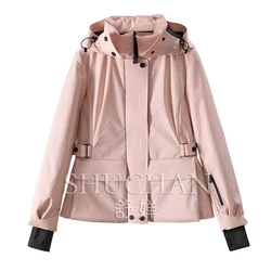 90% White Goose Down Hooded Down Jacket 2024 Autumn and Winter New Waterproof Antifouling Winter Coat Women