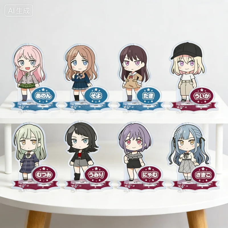 BanG Dream! Anime 10cm Sakiko Soyo Display Acrylic Standing Sign Board Tabletop Decorations Exquisite Products Keychain