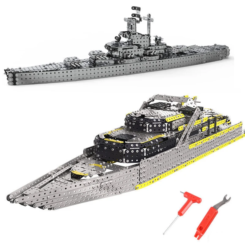 

3D Metal Luxury Cruise Ship Building Blocks High Difficulty Assembly Model Screw And Nut Assembly Mechanical Toys For Boys