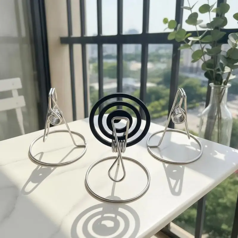 Stainless Steel Mosquito Coil Holder Rust-proof Firm Clip Design No Coil Waste for Home Living Room Bedroom
