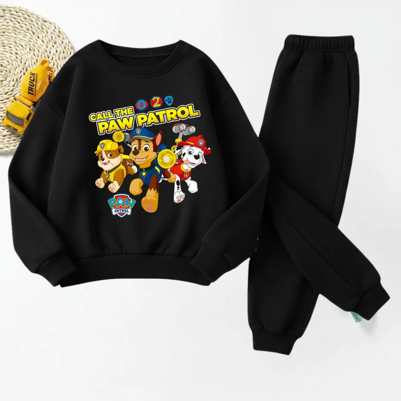 PAW Patrol Kinder-Sweatshirt und Jogginghose, zweiteiliges Set, Kinder-Sweatshirts mit Rundhalsausschnitt, Jungen-Frühlings- und Herbst-Trainingsanzüge, neue Freizeitkleidung. – Detail 3