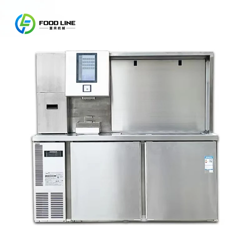 Customized 1.8 Meters  Automatic Bubble Tea Preparing Refrigerate Working Counter Milktea bar Bubble Tea Machine