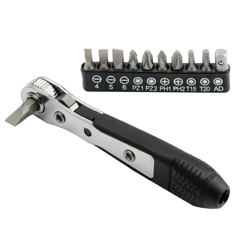 Screwdriver for Narrow Small Space Gap L-shaped Mini 36-tooth Ratchet Two-way Screwdriver Turning Right Angle