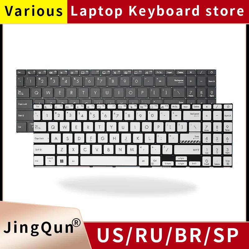 Replacement US/RU/SP Russian Laptop Keyboard For ASUS Vivobook 15 X1502 X1502ZA X1502Z X1502VA B1502 B1502CBA Backlit