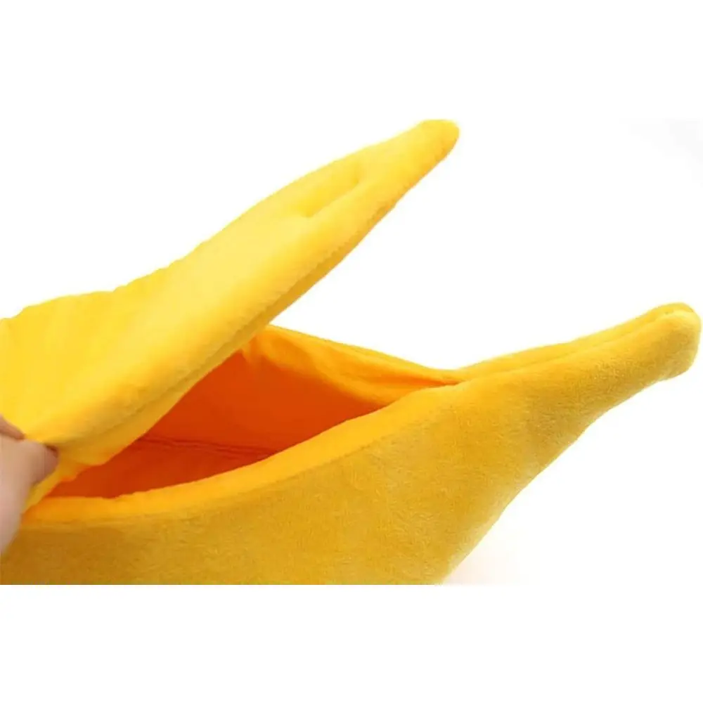 Winter Cat Banana Bed Dog House Warm Boat Pet Sleep Nest Cotton Cushion Coral leece Dog Pad Cat Mat (M) view 6
