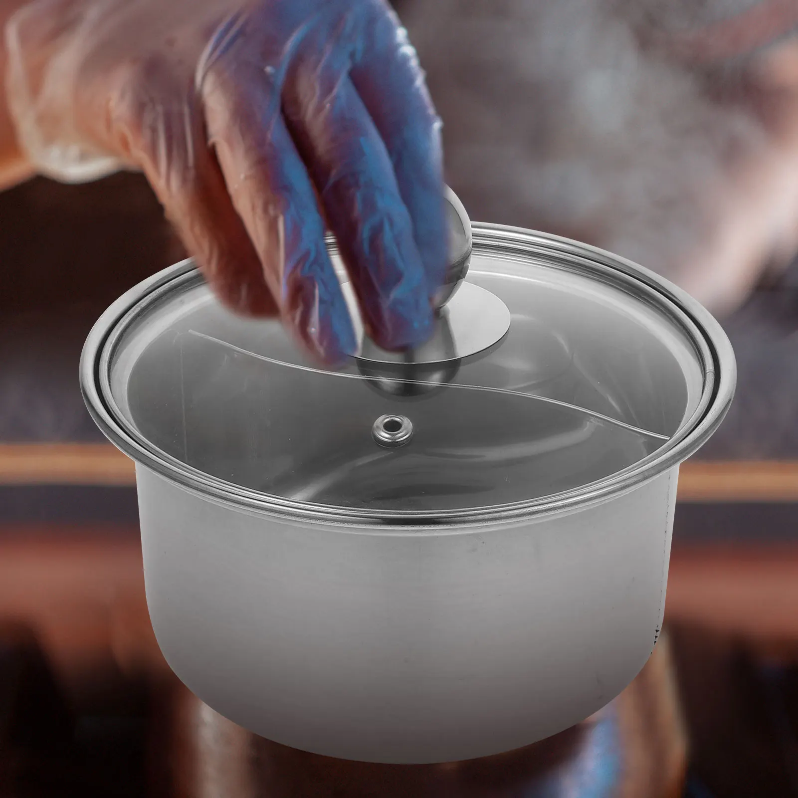 

M Pot Lid Stainless Steel Cooking Pots for Kitchen Individual Soup Stock Milk Stainless Steel Hotpot Container Small