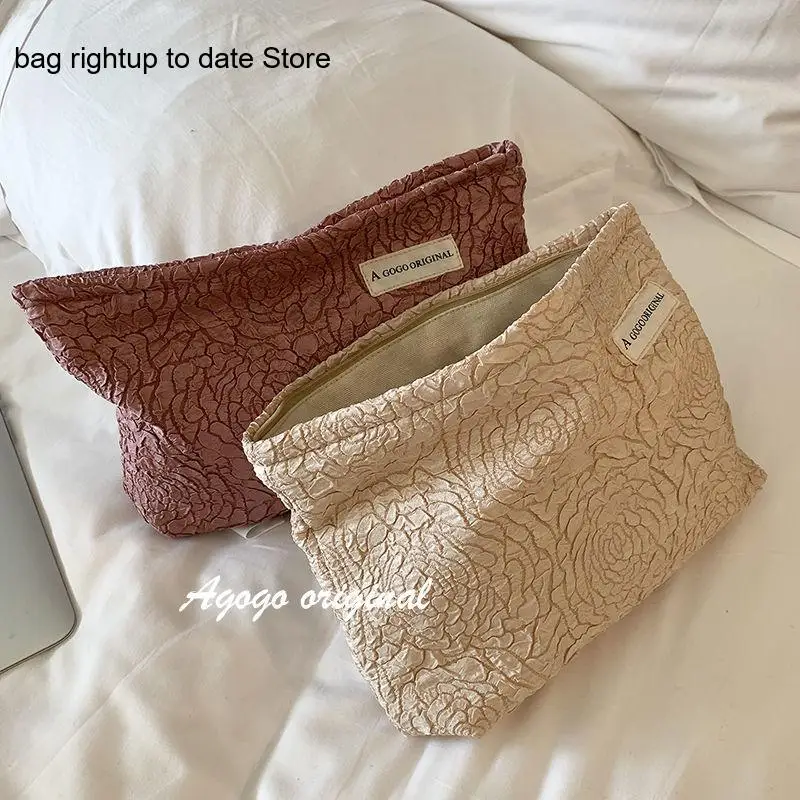 Minimalist Original Ins Rose Pattern Large Capacity Portable Business Travel Skincare Products Toiletries Makeup Storage Bag