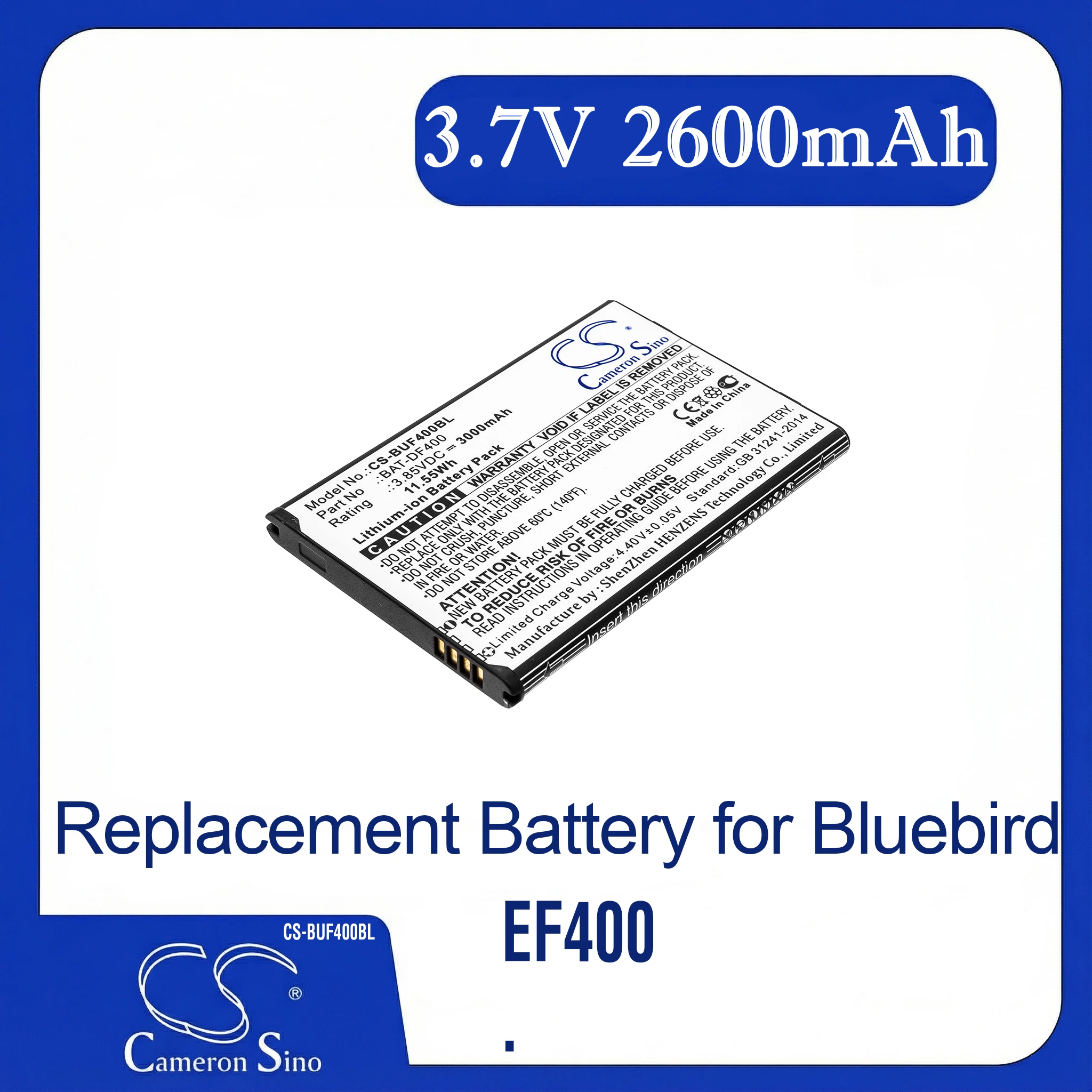 

Cameron Sino Replacement Battery for Crestron 6502269, TPMC-8X, TPMC-8X WiFi, Fits P/N 81-207-392012,81-215-360012,TPMC-8X-BTP