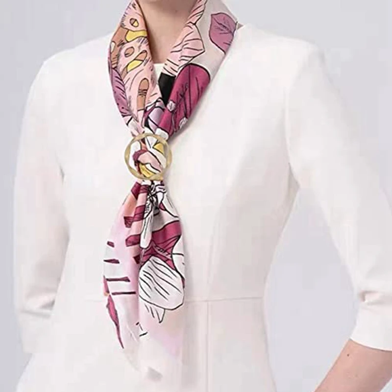 5 قطعة وشاح حلقة كليب التعادل حلقة كليب للنساء موضة تي شيرت تويست عقدة كليب مشبك دائرة الملابس حلقة التفاف حامل