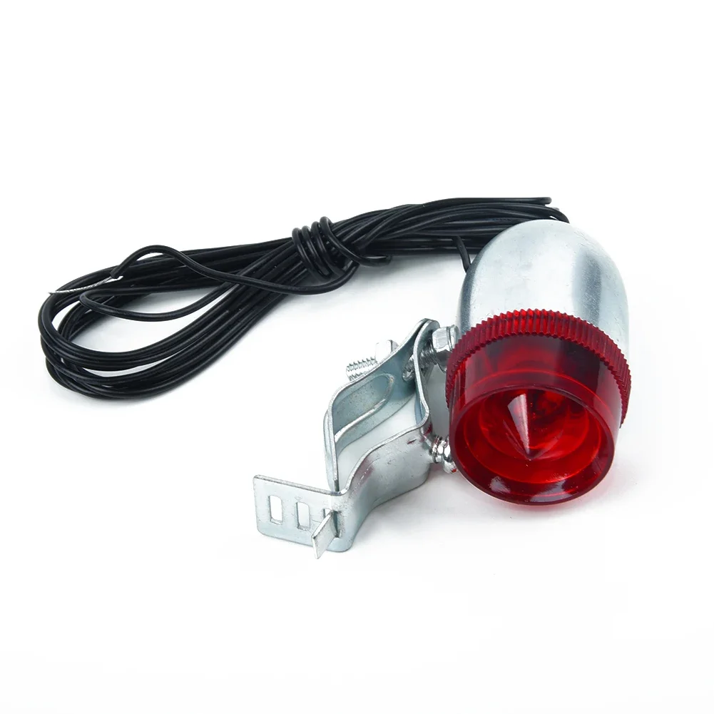 Retro Bike Taillight Safety Cycling Dynamo Bulb Indicator Lamp Light Spiral shape 12V Bicycle Cable clip.Bracket