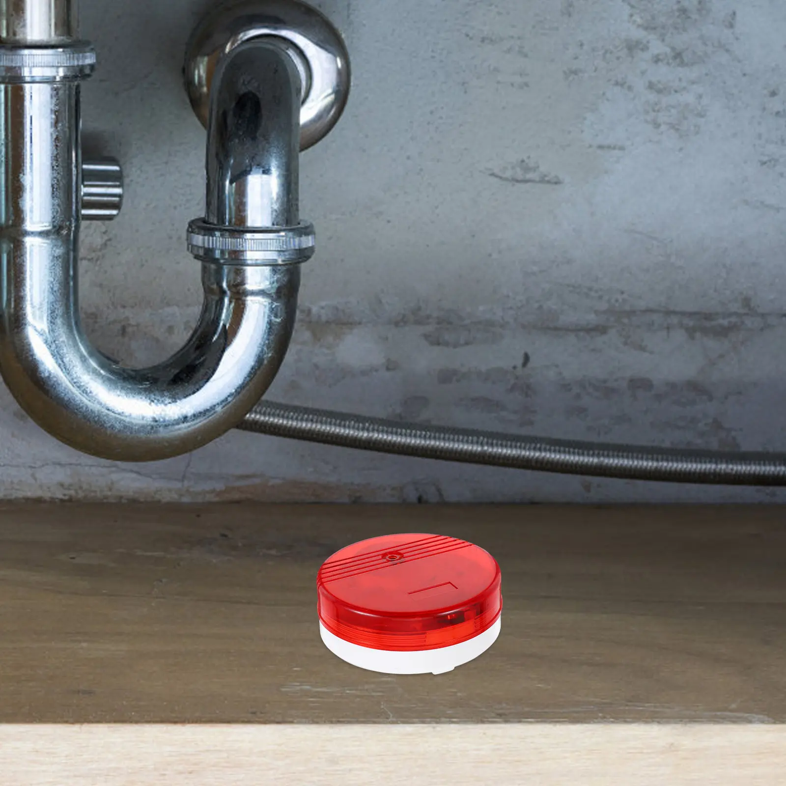 

Water Leak Sensor Alarm Smart Waterproof Leak Detection Device for Home Basement Floor Under Sink Bathroom Water