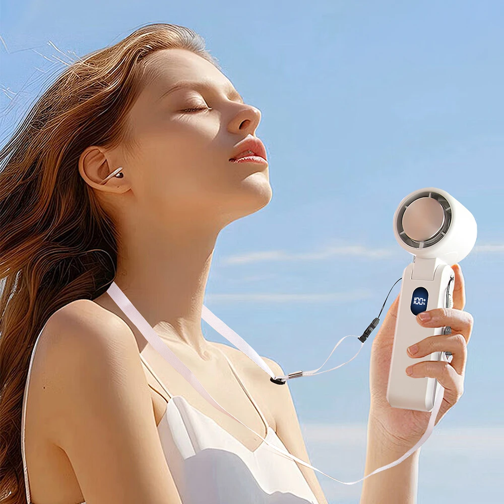 

Ручной мини-вентилятор, портативный подвесной цифровой дисплей на шею, турбоскладной уличный портативный пакет со льдом, высокоскоростной вентилятор охлаждения