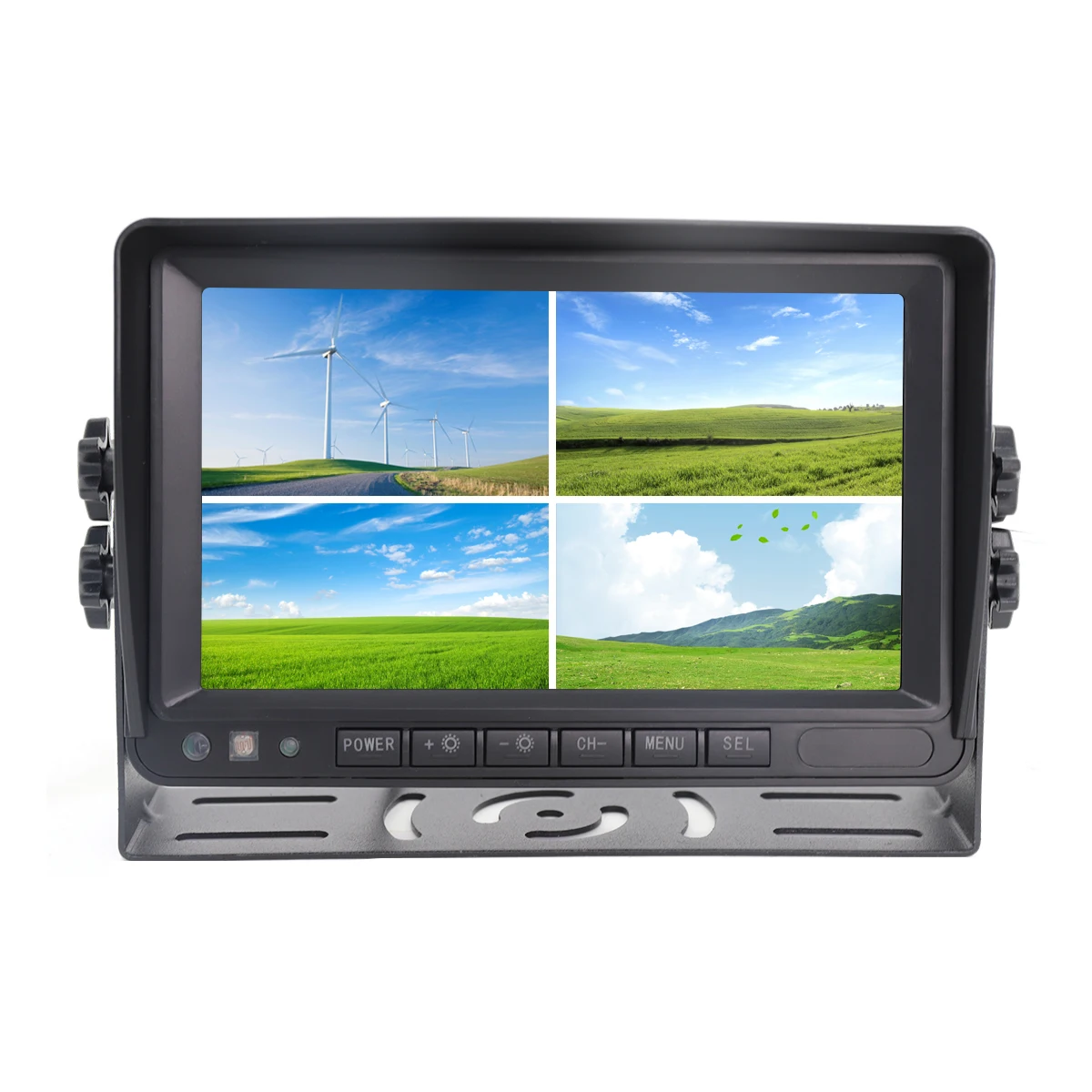 Best Selling 7-inch U-shaped Bracket 4CH with Sunshade Display Car Reverse Camera System Car Parking Camera With Monitor