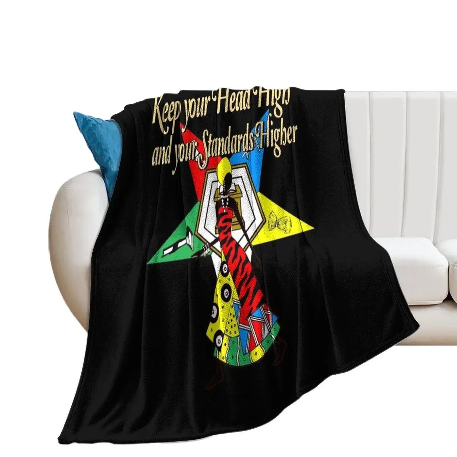 OES Style Order Of The Eastern Star Logo Sistar Keep Your Head High Throw Blanket manga Fashion Sofas Blankets