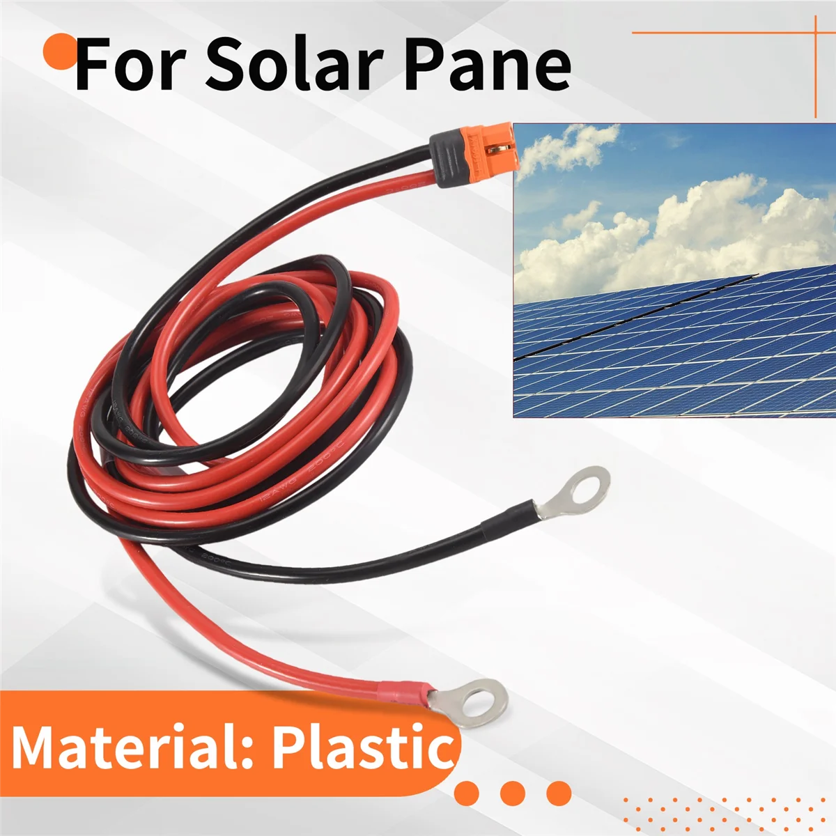Y60A 12AWG XT60i أنثى إلى O موصل حلقة مع سلك معلب، لمحطة الطاقة الشمسية المحمولة وبطارية RC ولوحة الطاقة الشمسية