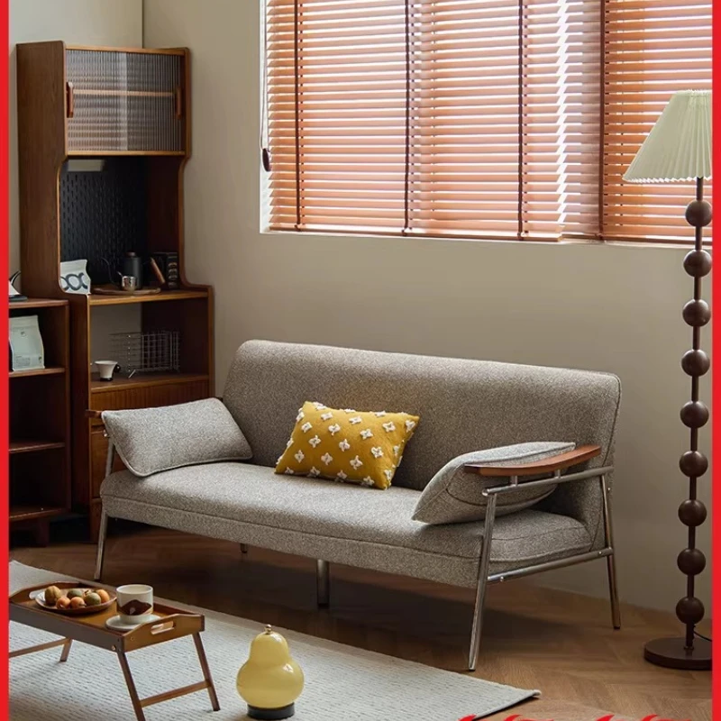 

Medieval fabric sofa, Bauhaus modern simple small apartment