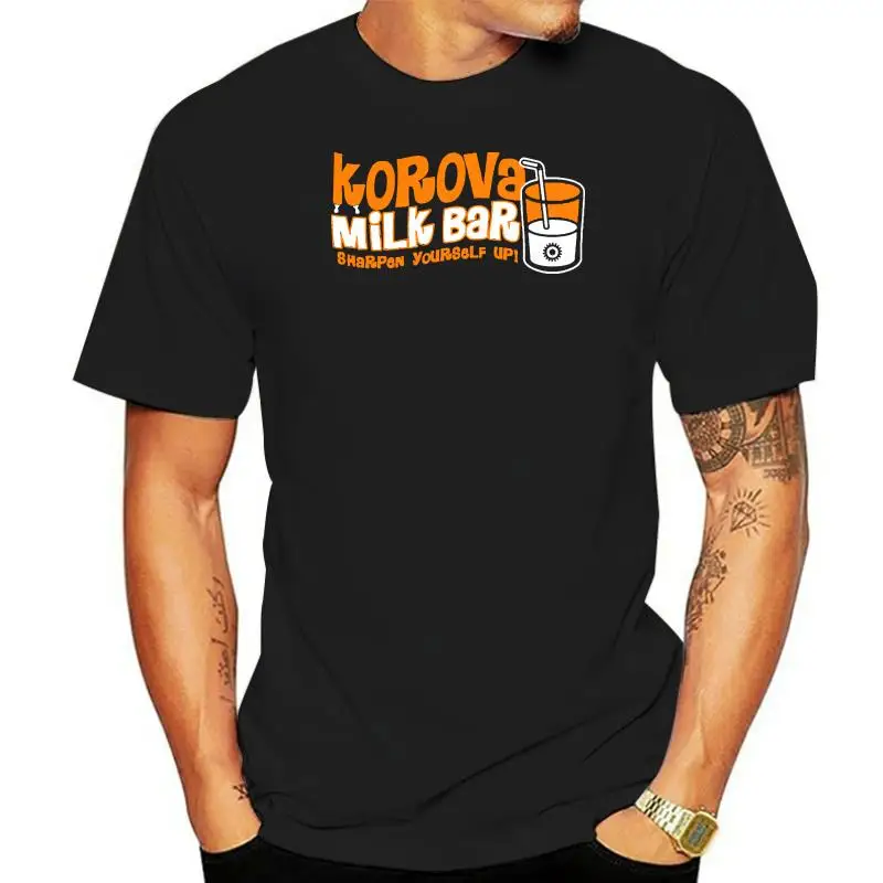 Korova Milk Bar T-Shirt Clockwork Orange Inspired Retro Film - New Mens T Shirts Fashion Short Sleeve O-Neck Cotton