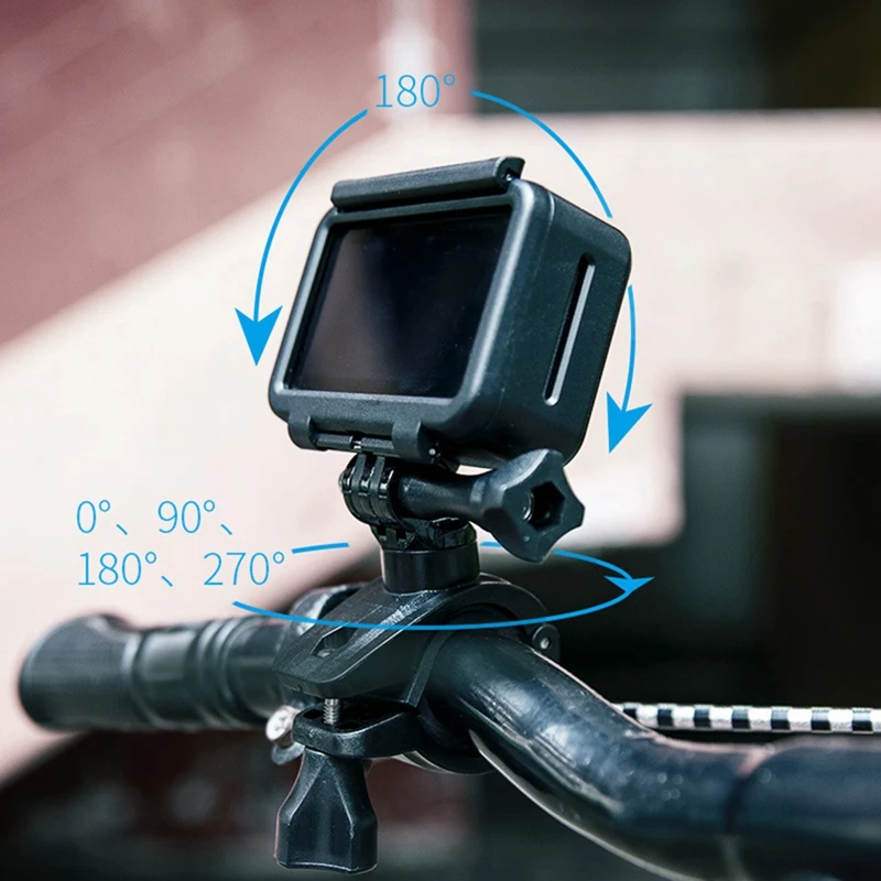 LENVEE DJI Gopro 소형 개미 브래킷 회전식 자전거 클립 오토바이 확장 고정 브래킷 스포츠 카메라 액세서리 부품