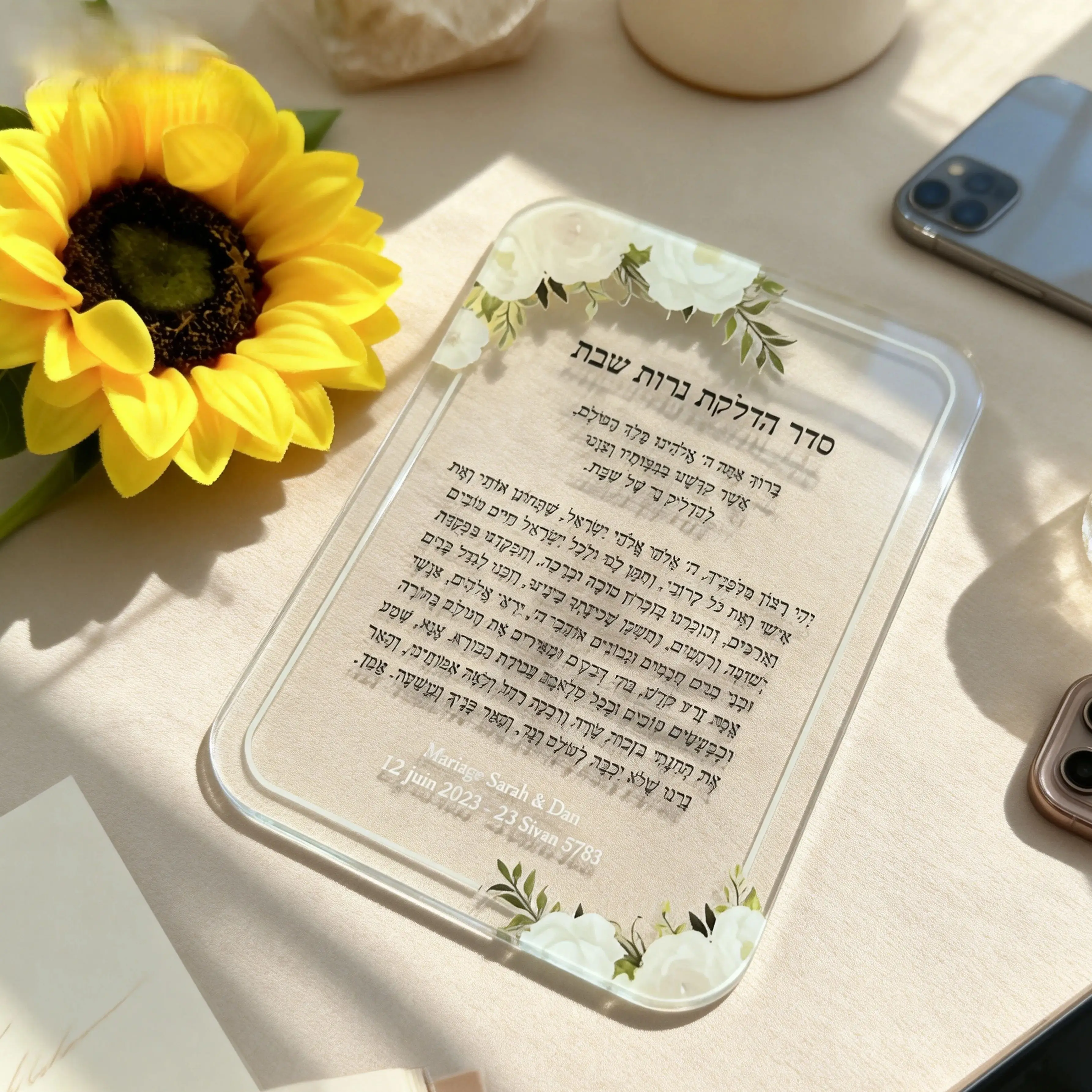 

10Pcs Custom Transparent Acrylic Hebrew Prayer Cards,Blessing Invitation,Soft PVC Dedication,Wedding & Bar Mitzvah Party Favor