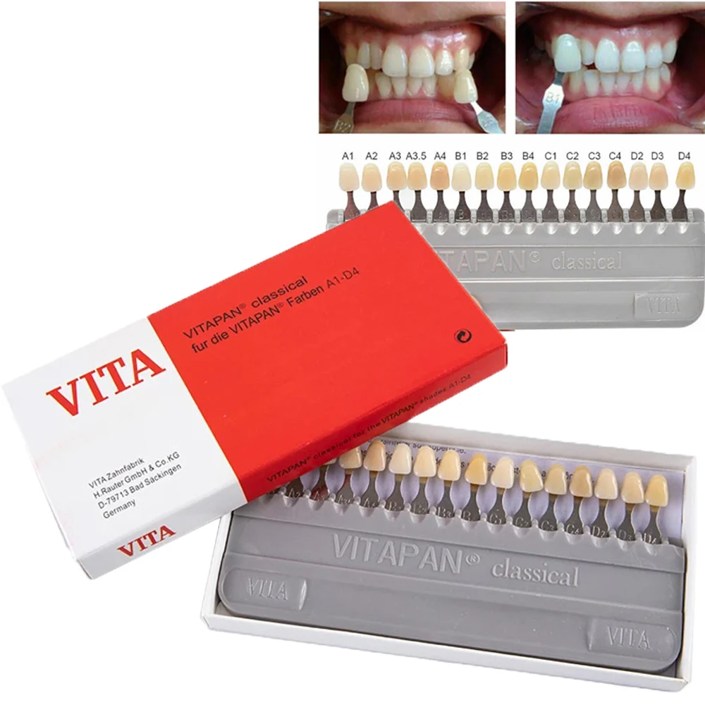 Denspay Dental Equipment Teeth Whiting Porcelain VITA Pan Classical 16 Colors Guide Vita Tooth Model Colorimetric Plate Model