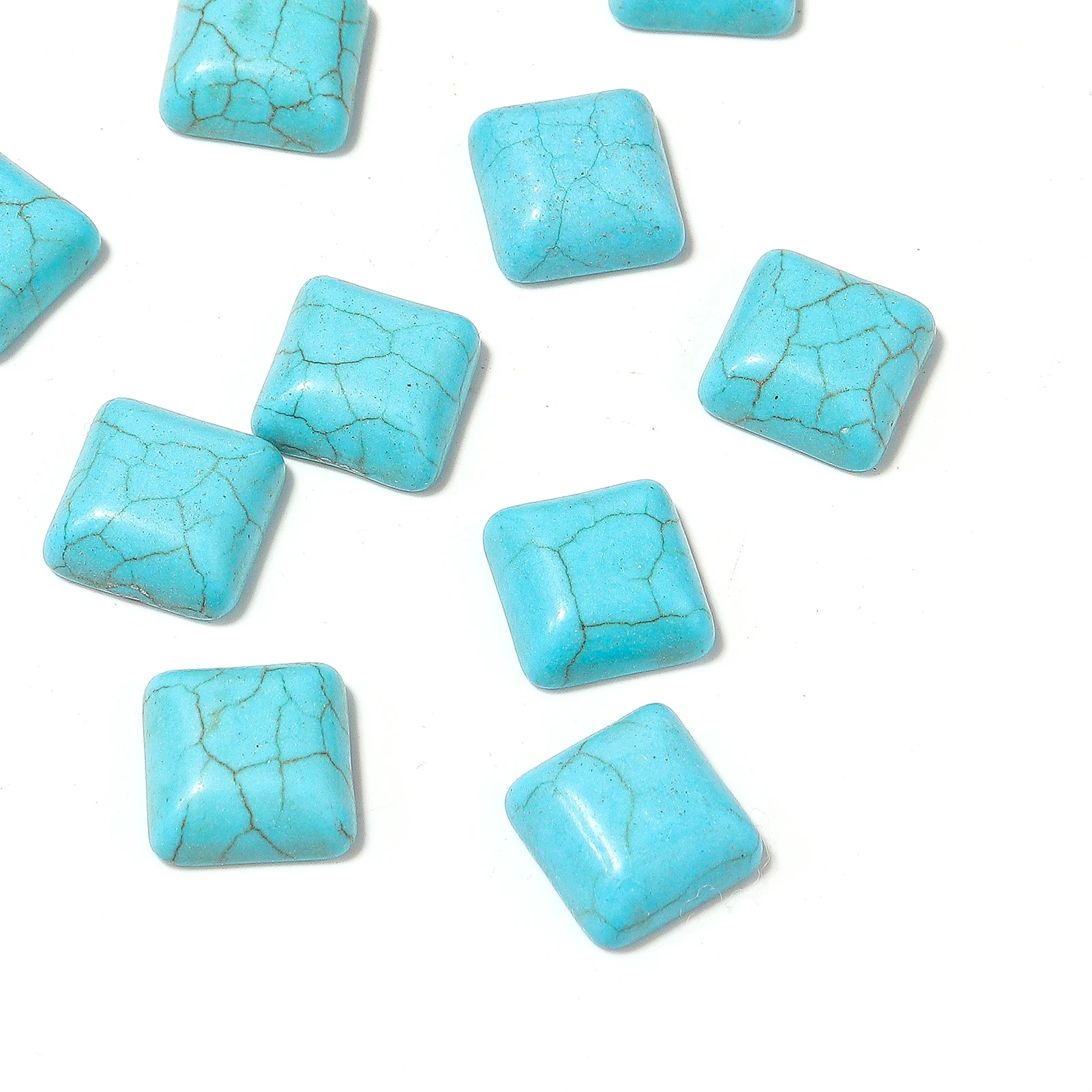 ブルーターコイズストーンビーズ,スクエア,フラットバック,ジ - Turquoise Stone Ring のレビューと価格