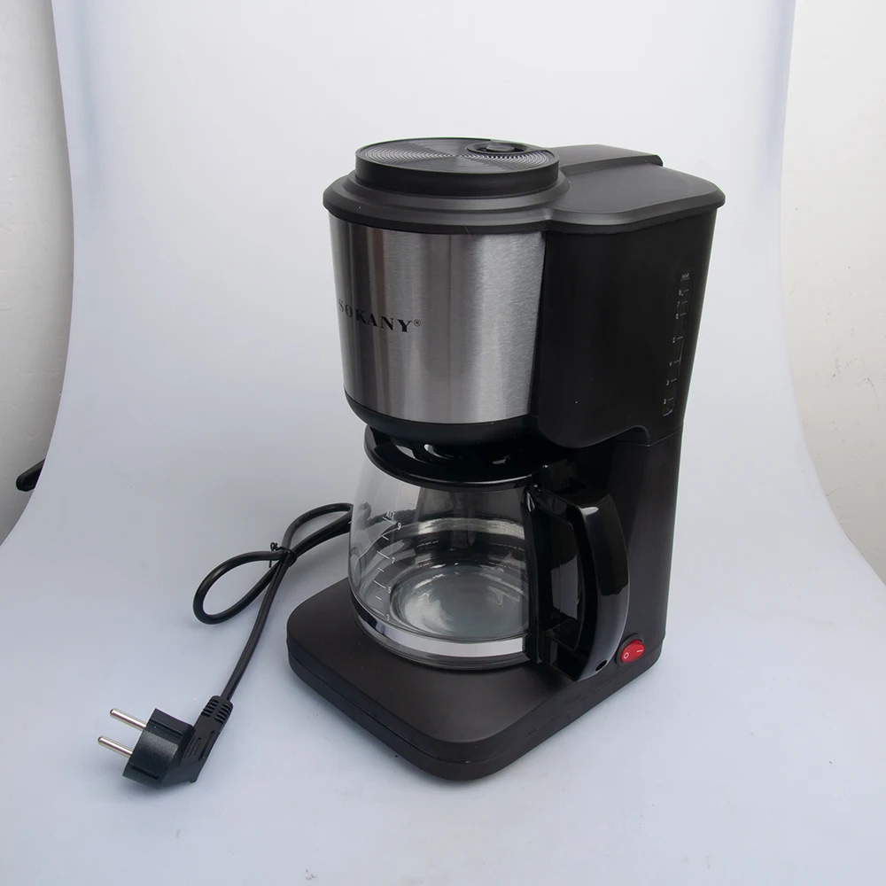 900ML Coffee Maker, Compact Coffee Machine with Reusable Filter, Warming Plate and Coffee Pot for Home and Office