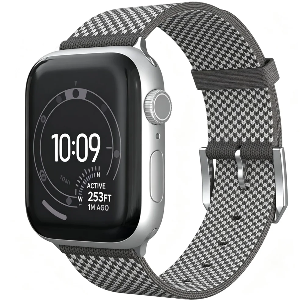 Two‑Section Braided Nylon Watch Band For Apple Watch Series Ultra3 SE3 49mm Soft Sport Wrist Strap for iWatch 11 10 42mm 46mm