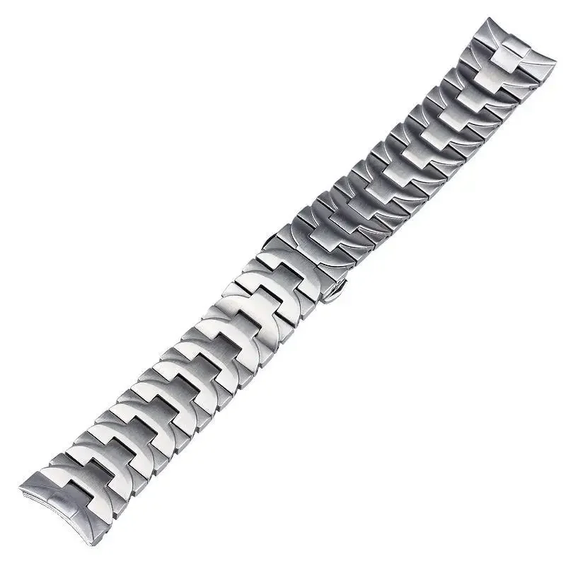Solid Stainless steel watch strap for Panerai Luminor PAM441 PAM111 Series 22mm 24mm Arc interface solid Metal silver watchbands